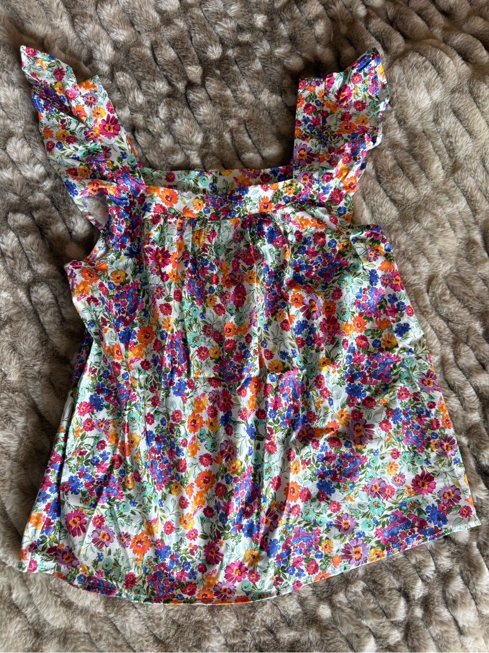 Vici Floral Ruffle Tank Top